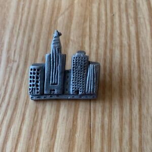 Studio Roja pewter skyline brooch